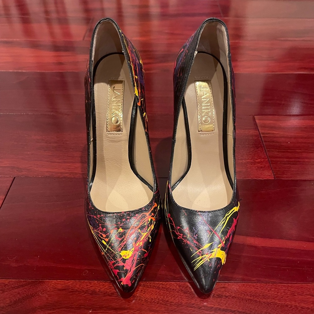 JANIKO paint splatter heels Size 37